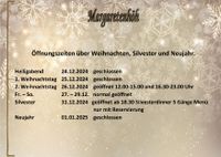 Öffnungszeiten Weihnachten und Silvester 2024